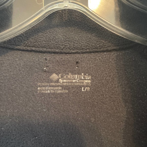 Columbia 1/4 Zip Black Fleece  Long Sleeve Cut Off Cropped Pre-Owned Size Large - Picture 4 of 6